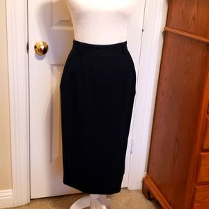 Talbots Vintage Classic Navy Wool Pencil Skirt - EUC